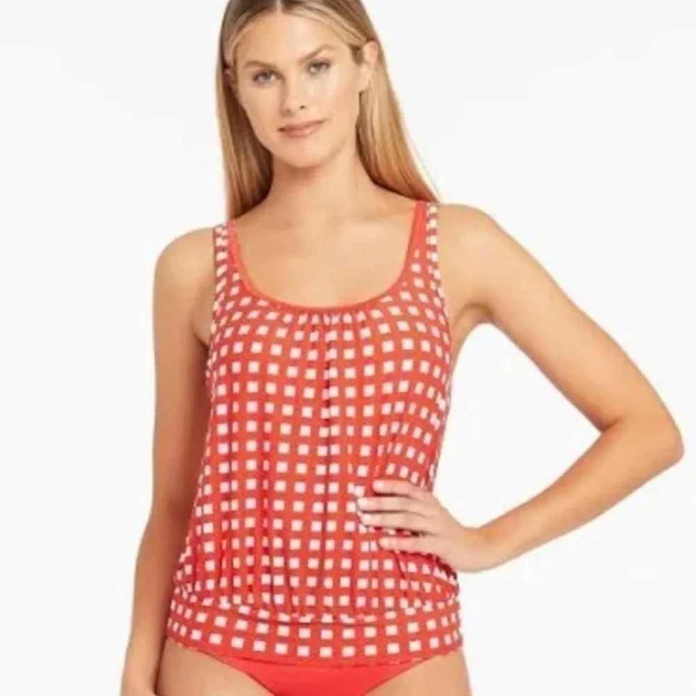 Sea Level Swim Australia Le Damier Blouson Multifit Singlet Tankini Red Check
